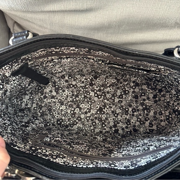 Brighton Ferguson purse with coin Elegant Black Patent Leather Tote Bag - Picture 11 of 15